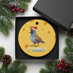 Funny F Caw F Quail Christmas Ceramic Ornament Cartoon Quail Bird Santa Hat Poultry Humor TS11 1pc Yellow Cheese Print Your Wear