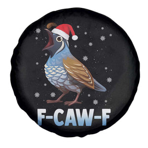 Funny F Caw F Quail Christmas Spare Tire Cover Cartoon Quail Bird Santa Hat Poultry Humor TS11 Print Your Wear
