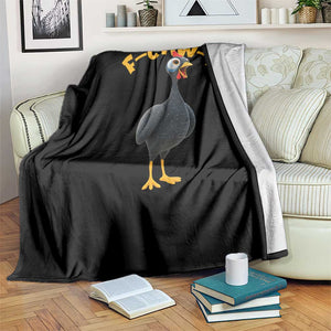 Funny F Caw F Guinea Fowl Throw Blanket Cartoon Guinea Bird Poultry Humor TS11 Print Your Wear