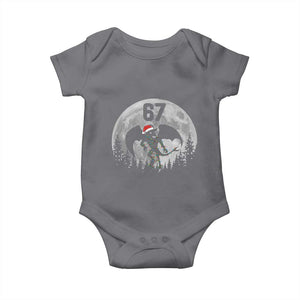 Funny Jersey Devil 67 Christmas Santa Hat Moon Night Stroll Baby Onesie TS11 Charcoal Print Your Wear
