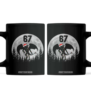 Funny Jersey Devil 67 Christmas Santa Hat Moon Night Stroll Coffee Mug TS11 Black Print Your Wear