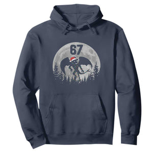 Funny Jersey Devil 67 Christmas Santa Hat Moon Night Stroll Hoodie TS11 Navy Print Your Wear