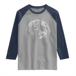 Funny Jersey Devil 67 Christmas Santa Hat Moon Night Stroll Raglan Shirt TS11 Sport Gray Navy Print Your Wear