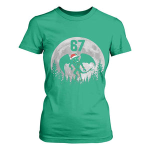 Funny Jersey Devil 67 Christmas Santa Hat Moon Night Stroll T Shirt For Women TS11 Irish Green Print Your Wear