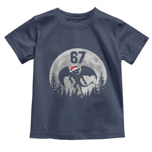 Funny Jersey Devil 67 Christmas Santa Hat Moon Night Stroll Toddler T Shirt TS11 Navy Print Your Wear