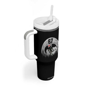 Funny Jersey Devil 67 Christmas Santa Hat Moon Night Stroll Tumbler With Handle TS11 Print Your Wear