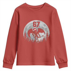 Funny Jersey Devil 67 Christmas Santa Hat Moon Night Stroll Youth Sweatshirt TS11 Red Print Your Wear