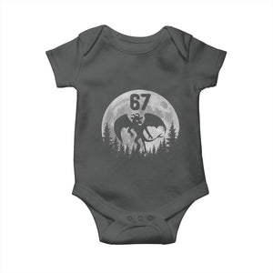 Funny Jersey Devil 67 Moon Night Stroll Baby Onesie TS11 Dark Heather Print Your Wear