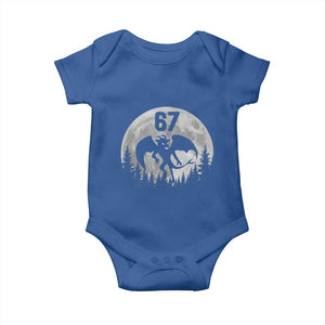 Funny Jersey Devil 67 Moon Night Stroll Baby Onesie TS11 Royal Blue Print Your Wear
