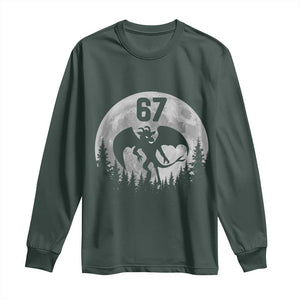 Funny Jersey Devil 67 Moon Night Stroll Long Sleeve Shirt TS11 Dark Forest Green Print Your Wear