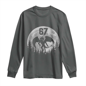 Funny Jersey Devil 67 Moon Night Stroll Long Sleeve Shirt TS11 Dark Heather Print Your Wear