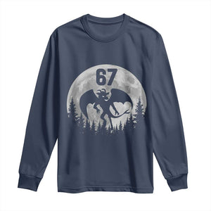 Funny Jersey Devil 67 Moon Night Stroll Long Sleeve Shirt TS11 Navy Print Your Wear