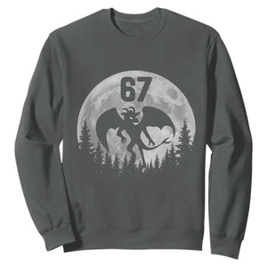 Funny Jersey Devil 67 Moon Night Stroll Sweatshirt TS11 Dark Heather Print Your Wear
