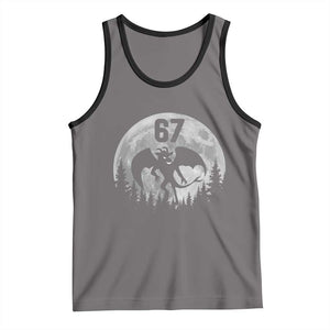 Funny Jersey Devil 67 Moon Night Stroll Tank Top TS11 Deep Heather Black Print Your Wear