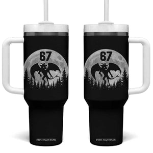 Funny Jersey Devil 67 Moon Night Stroll Tumbler With Handle TS11 One Size: 40 oz Black Print Your Wear