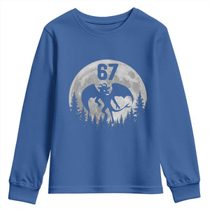 Funny Jersey Devil 67 Moon Night Stroll Youth Sweatshirt TS11 Royal Blue Print Your Wear