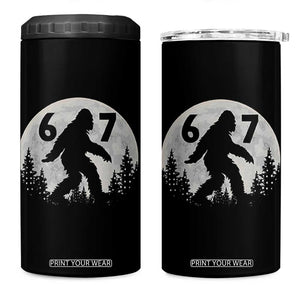 Funny Bigfoot 67 Night Stroll Moon Sasquatch 4 in 1 Can Cooler Tumbler TS11 One Size: 16 oz Black Print Your Wear