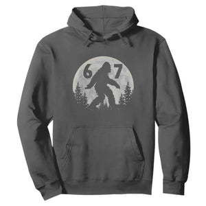 Funny Bigfoot 67 Night Stroll Moon Sasquatch Hoodie TS11 Dark Heather Print Your Wear
