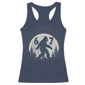 Funny Bigfoot 67 Night Stroll Moon Sasquatch Racerback Tank Top TS11 Navy Print Your Wear