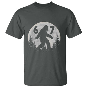 Funny Bigfoot 67 Night Stroll Moon Sasquatch T Shirt TS11 Dark Heather Print Your Wear