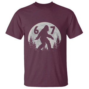 Funny Bigfoot 67 Night Stroll Moon Sasquatch T Shirt TS11 Maroon Print Your Wear