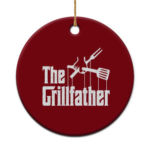 Funny BBQ Grilling Ceramic Ornament The Grillfather Vintage Father's Day TS11 1pc Red Print Your Wear
