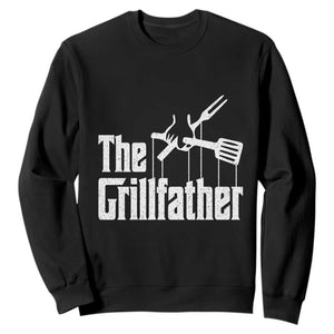 Funny BBQ Grilling Sweatshirt The Grillfather Vintage Father's Day TS11 Black Print Your Wear