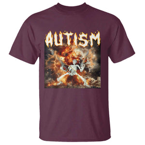 Funny Autism Skeleton Meme T Shirt Oddly Specific Dank Meme TS11 Maroon Print Your Wear