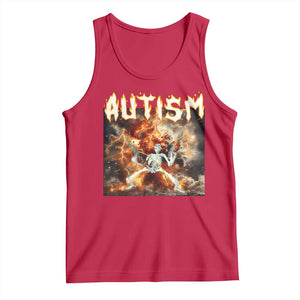 Funny Autism Skeleton Meme Tank Top Oddly Specific Dank Meme TS11 Red Print Your Wear