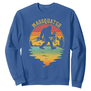 Funny Bigfoot Massquatch Sweatshirt Retro Workout Gym Weightlifter Sasquatch TS11 Royal Blue Print Your Wear