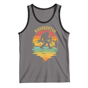 Funny Bigfoot Massquatch Tank Top Retro Workout Gym Weightlifter Sasquatch TS11 Deep Heather Black Print Your Wear