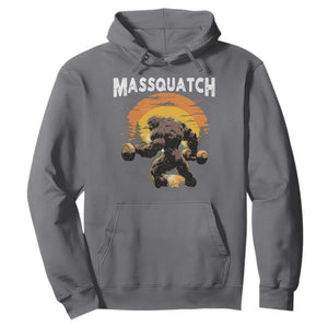 Funny Bigfoot Massquatch Hoodie Workout Gym Weightlifter Sasquatch TS11 Charcoal Print Your Wear