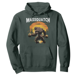 Funny Bigfoot Massquatch Hoodie Workout Gym Weightlifter Sasquatch TS11 Dark Forest Green Print Your Wear
