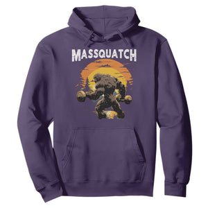 Funny Bigfoot Massquatch Hoodie Workout Gym Weightlifter Sasquatch TS11 Purple Print Your Wear