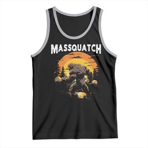Funny Bigfoot Massquatch Tank Top Workout Gym Weightlifter Sasquatch TS11 Black Athletic Heather Print Your Wear