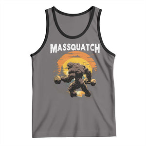 Funny Bigfoot Massquatch Tank Top Workout Gym Weightlifter Sasquatch TS11 Deep Heather Black Print Your Wear