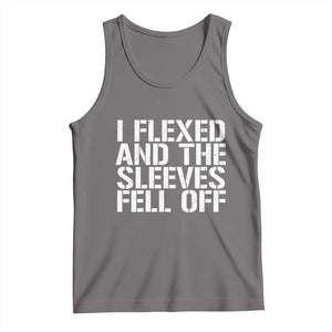 Funny I Flexed And The Sleeves Fell Of Tank Top Workout Gymer TS11 Deep Heather Print Your Wear