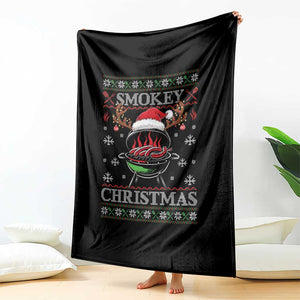 Funny Smokey Christmas Grilling Throw Blanket BBQ Meat Father's Day TS11 Print Your Wear