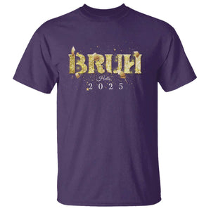 Bruh Hello 2025 T Shirt New Year Eve's Party TS11 Purple Print Your Wear