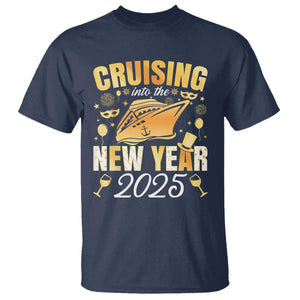 Family New Year's Trip 2025 T Shirt Cruising Into The New Year 2025 TS11 Navy Print Your Wear