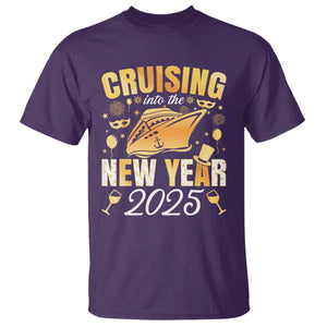 Family New Year's Trip 2025 T Shirt Cruising Into The New Year 2025 TS11 Purple Print Your Wear
