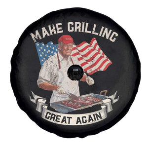Funny Trump Make Grilling Great Again Spare Tire Cover Trump BBQ Grill Vintage American Flag TS11 Print Your Wear