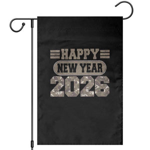 Camo Happy New Year Party 2026 Garden Flag Camouflage NYE Party TS11 Black Print Your Wear