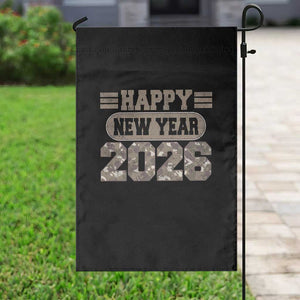 Camo Happy New Year Party 2026 Garden Flag Camouflage NYE Party TS11 Print Your Wear