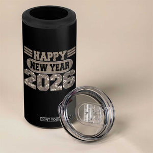 Camo Happy New Year Party 2026 4 in 1 Can Cooler Tumbler Camouflage NYE Party TS11 Print Your Wear