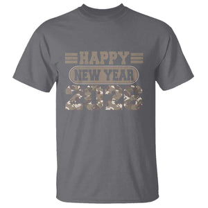 Camo Happy New Year Party 2026 T Shirt Camouflage NYE Party TS11 Charcoal Print Your Wear