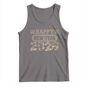 Camo Happy New Year Party 2026 Tank Top Camouflage NYE Party TS11 Deep Heather Print Your Wear