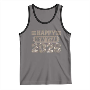 Camo Happy New Year Party 2026 Tank Top Camouflage NYE Party TS11 Deep Heather Black Print Your Wear