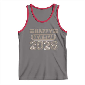 Camo Happy New Year Party 2026 Tank Top Camouflage NYE Party TS11 Deep Heather Red Print Your Wear