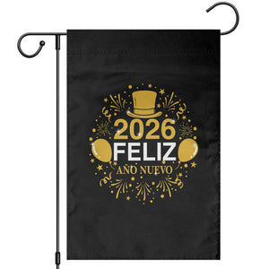 Spanish Mexican New Year 2026 Garden Flag Feliz Ano Nuevo NYE Party TS11 Black Print Your Wear